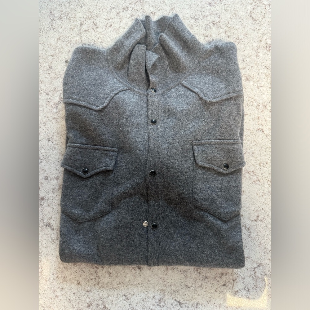 ELEVENTY Wool Overshirt in Gray